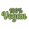 "100% Vegan" Schrift