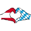 Austria Flag Hands Heart Shape