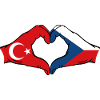 Turquie République tchèque drapeau coeur