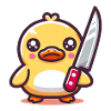 duck with knife