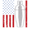 Bartender Mixologist American Flag