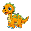Dinosaur Cute Mascot Cartoon Character Kawaii
