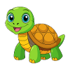 Tartaruga Simpatico Mascotte Personaggio dei Cartoni Animati Kawaii