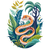 Snake in the jungle