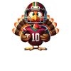 Thanksgiving Turkey Football Player