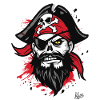 Male Man Funny Skull Pirate