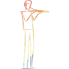 Flute Player Drawing Retro