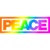 Typo PEACE Rainbowcolours