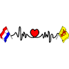 Cardio heart Flag Netherlands, South Holland