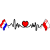 Cardio heart with Flag Netherlands, Utrecht