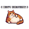 Chonky Pixel Cat Heavy Breathing