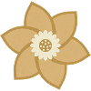 Gold & Creme Blume