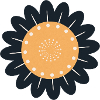 Black & Orange Flower