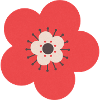 Red & Cream Flower