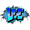 Graffiti LEE Blue Brick Cracks