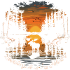 Elch Elche Waldtier Sunset