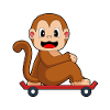 Monkey Skater Skateboard