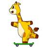 Giraffe Skater Skateboard