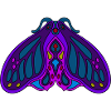Art Nouveau Purple Moth
