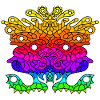 Abstract Rainbow Alien Creature