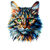 Polygon Art Bengal Cat