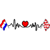 Cardio coeur Drapeau Pays-Bas, Brabant-Septentrional