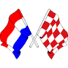 Flag Netherlands, North Brabant crossed
