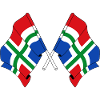 Zwei Flaggen der Provinz Groningen