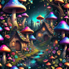Mushroom, Village, Christmas, Gift,