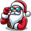 Cooler Weihnachtsmann mit Sonnenbrille