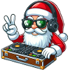 Cooler Weihnachtsmann mit Sonnenbrille