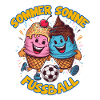Sommer Sonne Fussball lachende kickende Eistüten