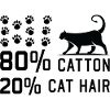 80% Catton 20% Kattehår sjove katte ordsprog