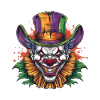 Scary Clown Illustration