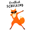Endlich Schulkind Dab Fuchs Einschulung