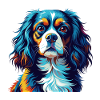 Cavalier King Charles Spaniel Hunderasse Karikatur