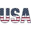 USA T-Shirt - American Flag Letters