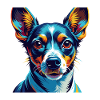 Decker Rat Terrier Hunderasse Karikatur Kawaii