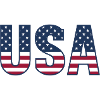 USA T-Shirt - American Flag Letters