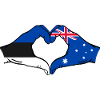 Estonia Australia Flag Heart Shape