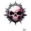 Dark skull sun for