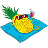 Pineapple on the beach