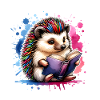 Hedgehogs Reading Books Book