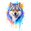 Wolf Aquarell