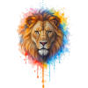 Lion à l’aquarelle