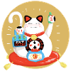 Maneki neko feiert