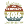 Awesome since February 2016 - Birthday