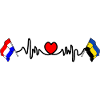 Cardio coeur Drapeau Pays-Bas, drapeau Gueldre