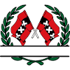 Flags city Amsterdam laurel wreath banner