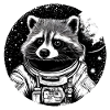 Astronaut raccoon